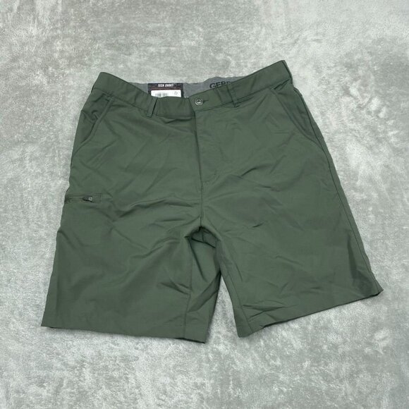 Gerry Tech Mens Stretch Shorts Size 36 Olive Green UPF 30+ Protection a0037 - Picture 1 of 6